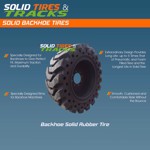 14x17.5/ 36x12-20 Backhoe Solid Rubber Tires for 4 Wheel Drive