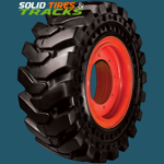 Solid Skid Steer Tire 14-17.5 with 9" hub hole