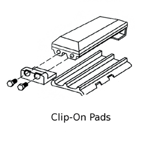 500mm Clip-On Rubber Pad 190mm Pitch - Heavy Duty