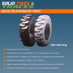 14.00-24 Non-Marking Solid Telehandler Tire with Rims - Severe Duty